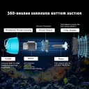 210GPH Submersible Water Pump Ultra Quiet (780L/H,15W),Bottom Suction Aquarium Pump with 2 Nozzles,5.6ft Lift