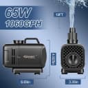 2-in-1 1060GPH Submersible Pump 65W