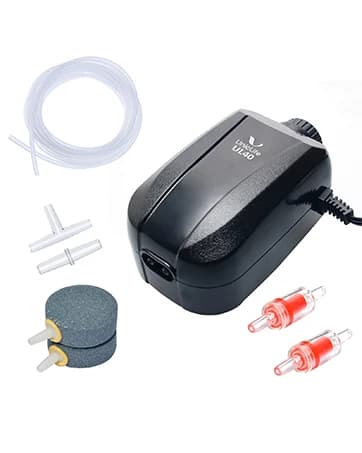 Aquarium Air Pump Dual Outlet Fish Tank Aerator with Accessories for 5-200 Gallon Tank — collection imagery