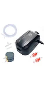 Aquarium Air Pump Dual Outlet Fish Tank Aerator with Accessories for 5-200 Gallon Tank — product details