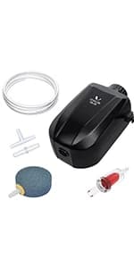 Aquarium Air Pump Dual Outlet Fish Tank Aerator with Accessories for 5-200 Gallon Tank — product details
