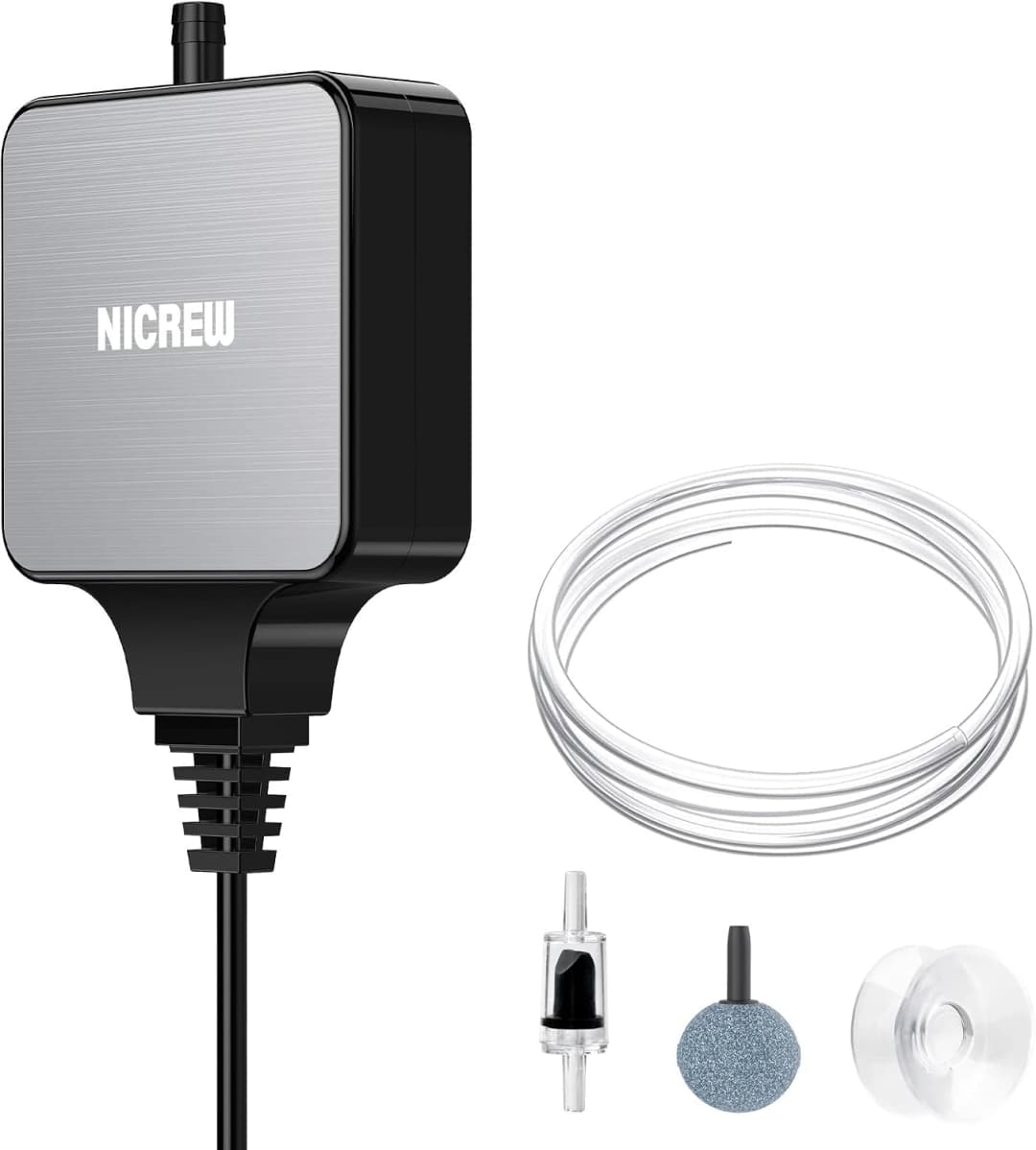 Nano Silent Aquarium Air Pump — Black
