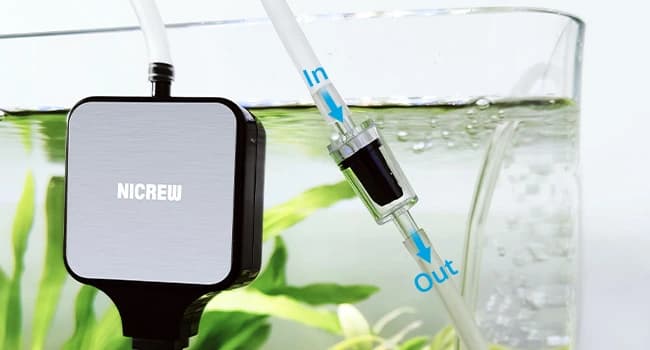 Nano Silent Aquarium Air Pump — Black — Strong Suction Cup