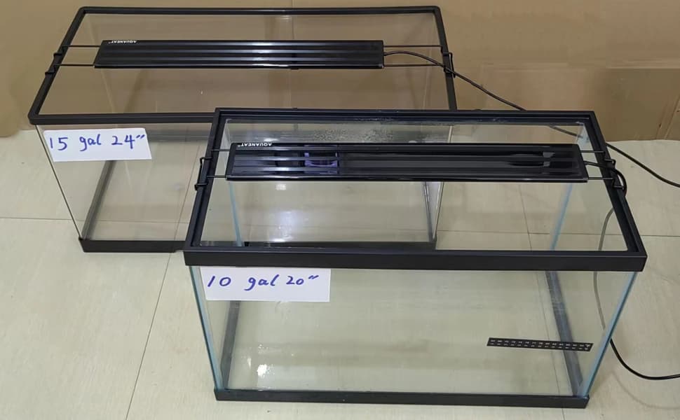 LED Aquarium Light Full Spectrum for — 18 Inch to 24 Inch Fish Tank Light Fresh Water — Visual effects on different fish tanks