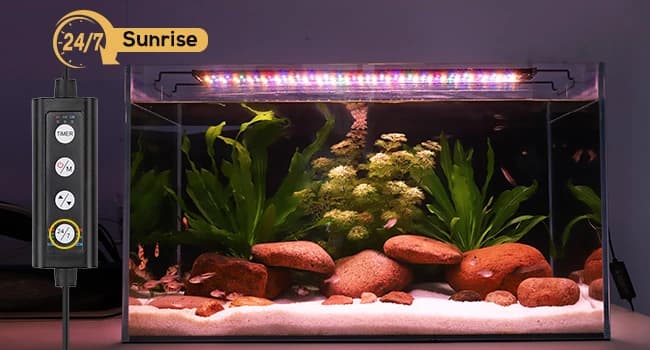 42W 24/7 Lighting Aquarium LED Light — Sunrise-Daylight-Moonlight (24/7 Natural Mode)