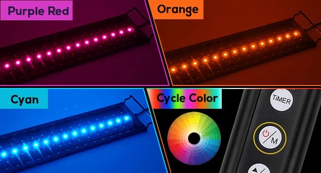 42W 24/7 Lighting Aquarium LED Light — AQUARIUM LED LIGHT CONTROLLER (DIY Mode - Color)