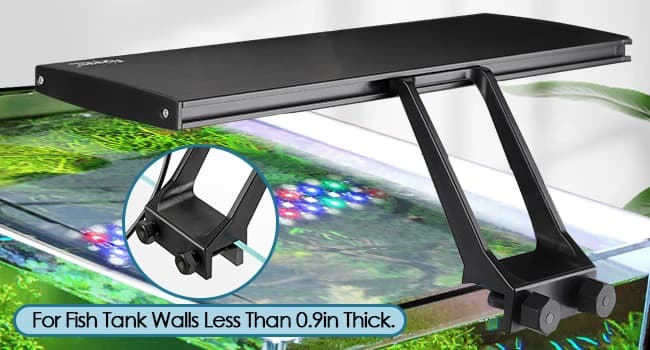 Clip On 24/7 Lighting Aquarium LED Light — Product Size Parameters