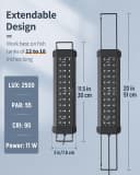 11W Aquarium LED Light for 12 to 18 Inch Fish Tanks Extendable Fish Tank Light with Full Spectrum Brilliant