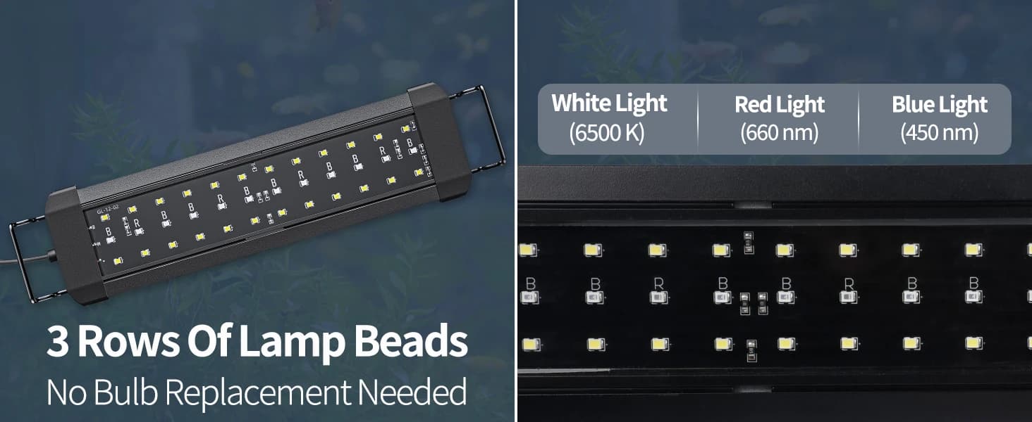 11W Aquarium LED Light for 12 to 18 Inch Fish Tanks Extendable Fish Tank Light with Full Spectrum Brilliant — collection imagery