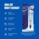 Therma-Temp Floating Aquarium Thermometer - Easy to Read - Temperature Gauge with Optional Suction Cup and