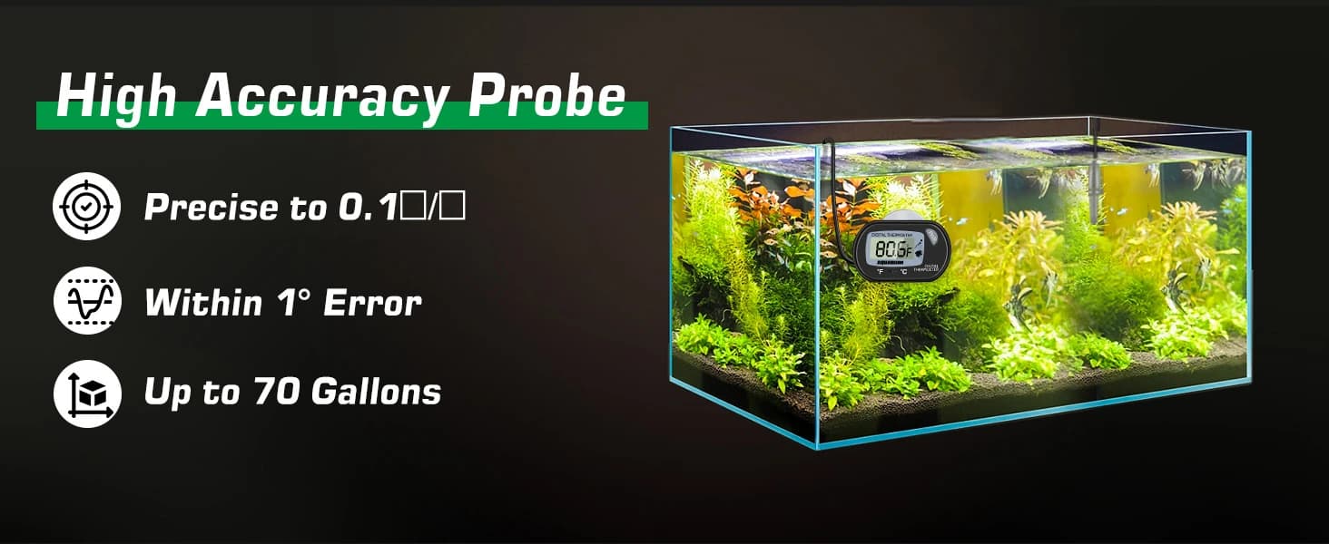 Petbank LCD Digital Aquarium Thermometer — Fish Tank Water Terrarium Temperature — product details