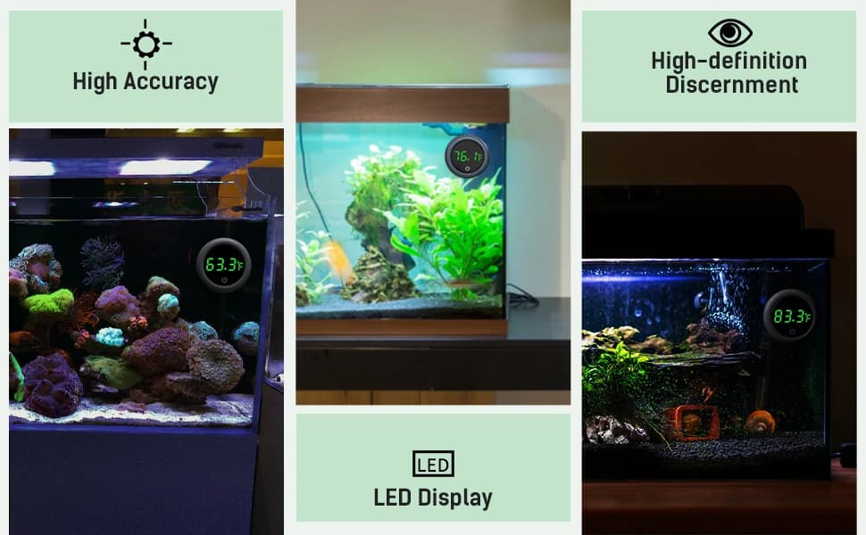 Aquarium Thermometer Digital — Highly Accurate Fish Tank Thermometer — product details