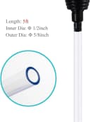 5ft Aquarium Siphon Vacuum Cleaner for Fish Tank Cleaning Gravel and Sand