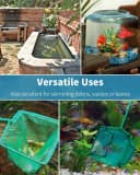 Aquarium Fish Net with Braided Metal Handle Square Net with Soft Fine Mesh Sludge Food Residue Wastes Skimming