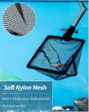 Aquarium Fish Net with Extendable 9-24 Inch Long Handle for Betta Fish Tank Small Koi Pond and Pool