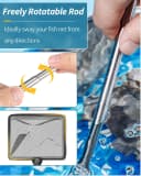 Aquarium Fish Net with Extendable 9-24 Inch Long Handle for Betta Fish Tank Small Koi Pond and Pool