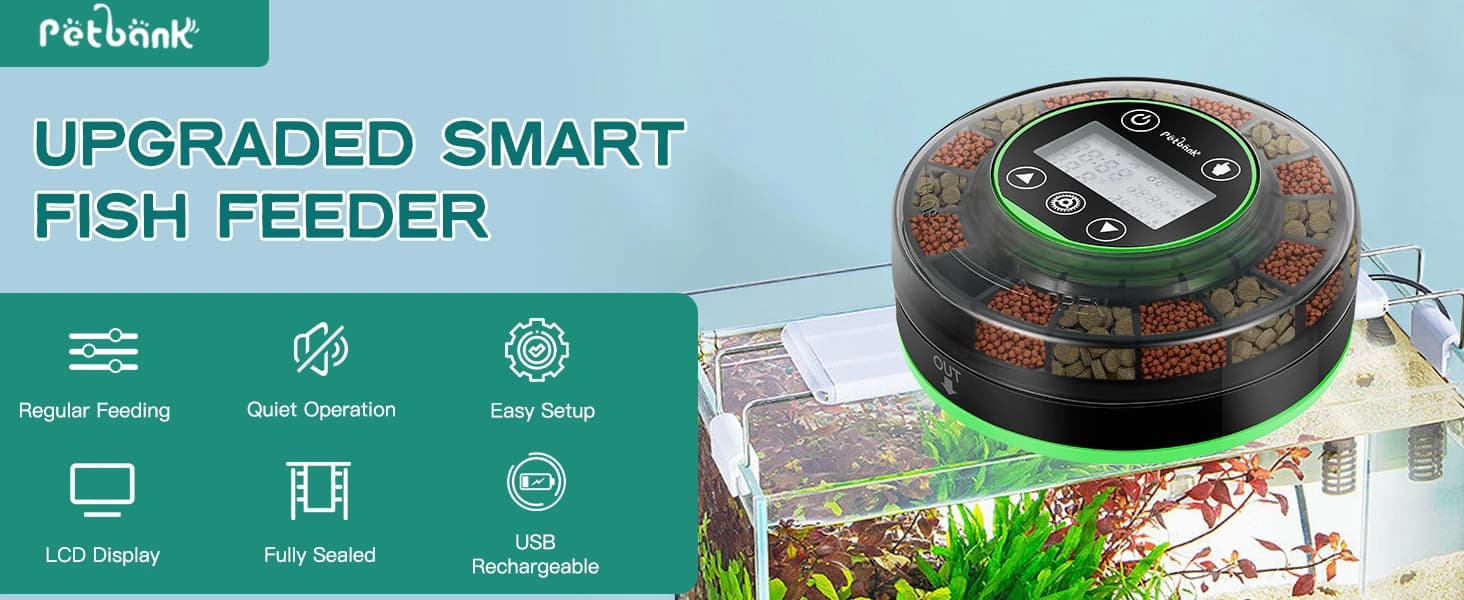 Automatic Fish Feeder for Aquarium Portion Control and Moisture-Proof — product details