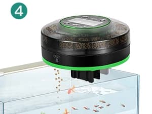 Automatic Fish Feeder for Aquarium Portion Control and Moisture-Proof — Charge Before Use