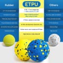 Dog Balls Tennis Balls Dog Chew Toys for Aggressive Chewers ETPU 4Pcs