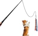 Dog Extendable Teaser Wand Pet Flirt Stick Pole Puppy Chasing Tail Interactive Toy for Small, Medium, and Large