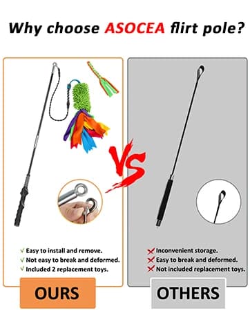 Dog Extendable Teaser Wand Pet Flirt Stick Pole Puppy Chasing Tail Interactive Toy for Small, Medium, and Large — collection imagery