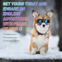 Dog Sunglasses Dog Goggles, UV Wind Dust Fog Protection Pet Glasses Eye Wear with Adjustable Strap for Medium