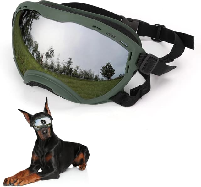 Dog Goggles for Large Dogs — UV Wind Dust Fog Protection
