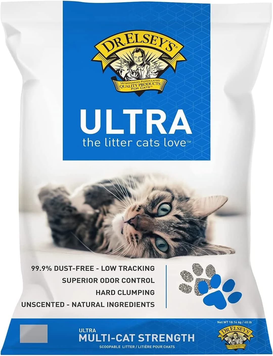 Ultra UnScented Clumping Clay Cat Litter — 40 lb. Bag