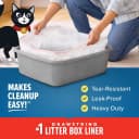 Litter Box Liners: Heavy Duty - Tear and Leak Resistant - Drawstring Close - Jumbo