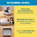 Litter Box Liners: Heavy Duty - Tear and Leak Resistant - Drawstring Close - Jumbo