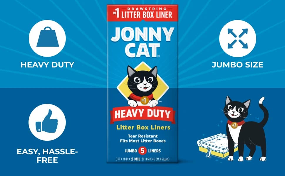 Litter Box Liners: Heavy Duty - Tear and Leak Resistant - Drawstring Close - Jumbo — product details