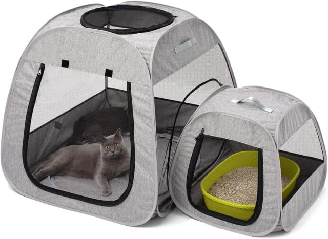 Portable Cat Playpen — Trapezoidal Design for Better Standing