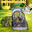 Indoor/Outdoor Cat Playpen with Surround Tunnel 2 Zones