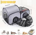 Indoor/Outdoor Cat Playpen with Surround Tunnel 2 Zones