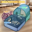 Indoor/Outdoor Cat Playpen with Surround Tunnel 2 Zones