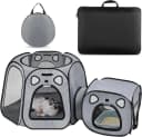 Cat Playpen with Separate Litter Box Area