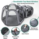 Cat Playpen with Separate Litter Box Area