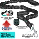 Hands Free Double Dog Leash for Two Dogs 240LB Heavy Duty Bungee