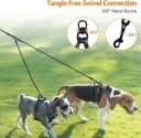Double Dog Leash Coupler for Two Dogs — 1/3" Lightweight Dual Leash Extension for Small and Medium Dogs
