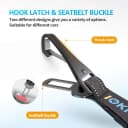Dog Seat Belt 3-in-1 Car Harness for Dogs Adjustable Safety Seatbelt for Car Nylon Reflective Bungee Fabric Dog