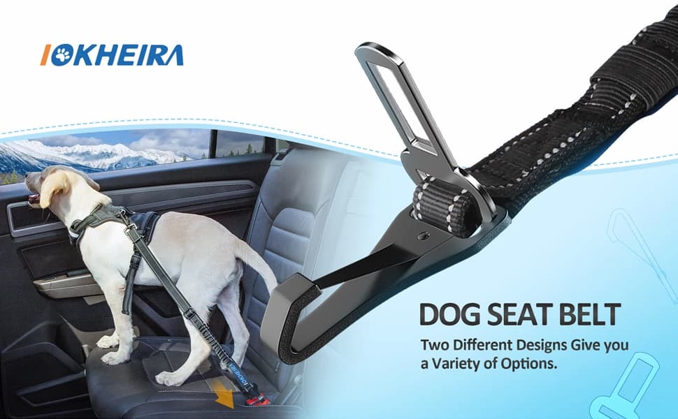 Dog Seat Belt 3-in-1 Car Harness for Dogs Adjustable Safety Seatbelt for Car Nylon Reflective Bungee Fabric Dog — product details