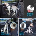 Dog Seat Belt 3-in-1 Car Harness for Dogs Adjustable Safety Seatbelt for Car Nylon Reflective Bungee Fabric Dog