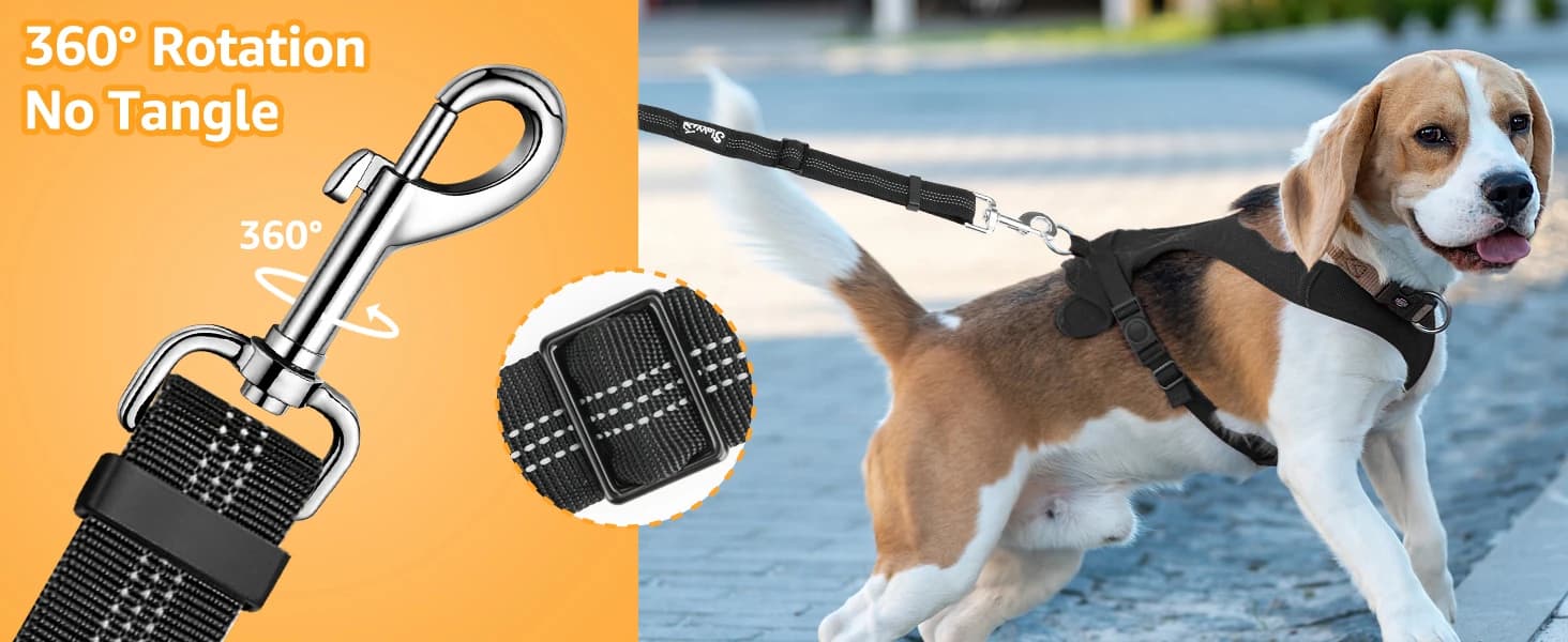Dog Seat Belt for Car — 2 Pack Dog Car Harness Seatbelt with Bungee — DOG SAFETY — OUR PASSION