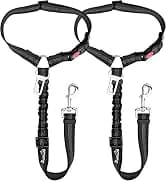 Dog Seat Belt for Car — 2 Pack Dog Car Harness Seatbelt with Bungee — collection imagery