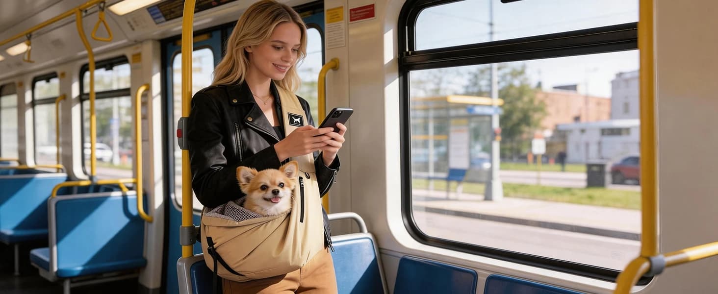 Dog Sling Carrier for Small Dogs and Cats 5-20 lbs — collection imagery