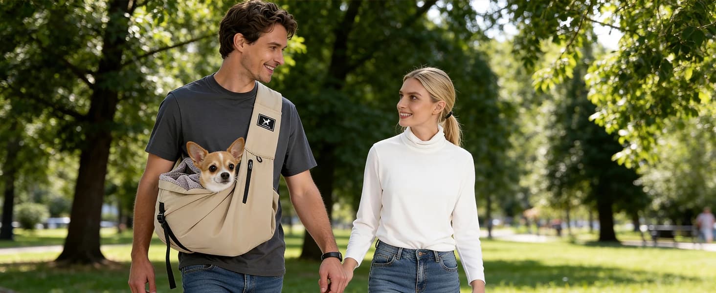 Dog Sling Carrier for Small Dogs and Cats 5-20 lbs — collection imagery