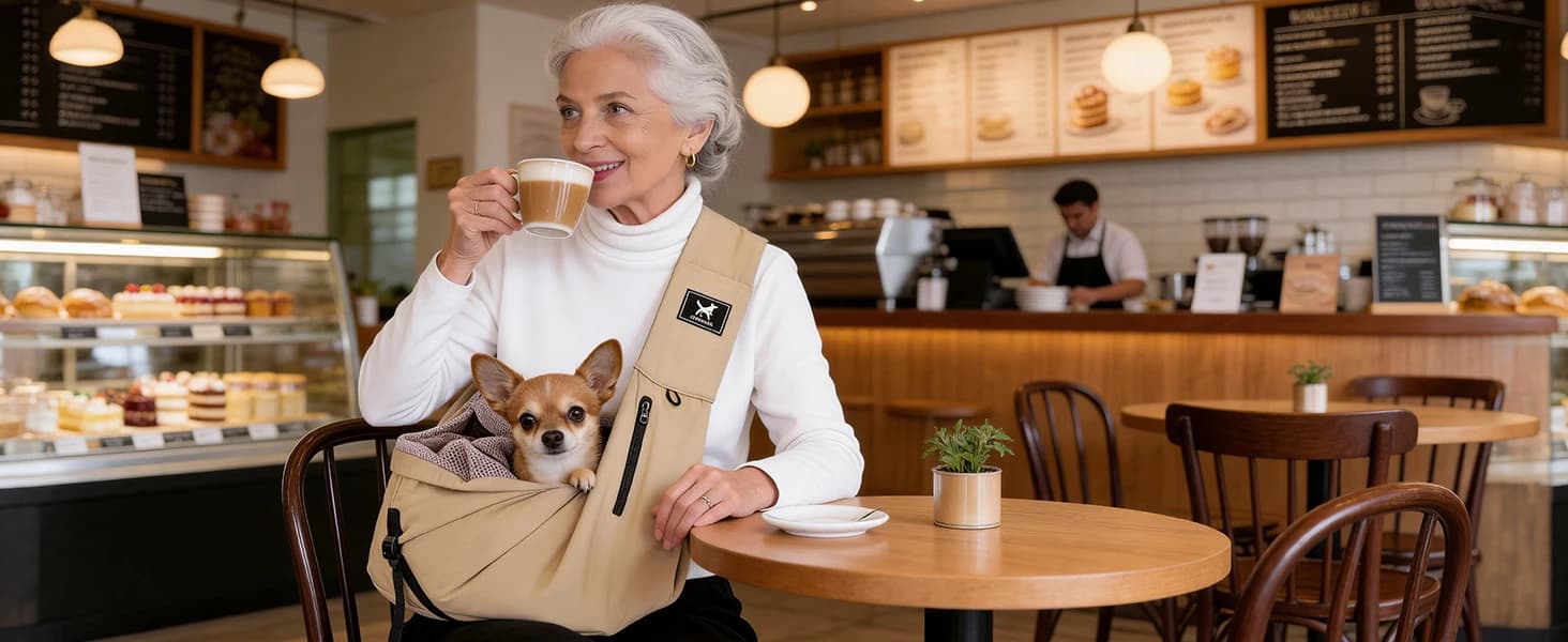 Dog Sling Carrier for Small Dogs and Cats 5-20 lbs — collection imagery