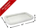 QuietTime Dog Bed - White Fleece Bolster — Ultra-Soft and Machine Washable