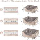 Rectangle Dog Bed for Large Medium Small Dogs - Washable Orthopedic Sofa Bed