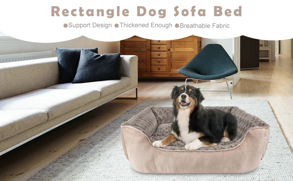 Rectangle Dog Bed for Large Medium Small Dogs - Washable Orthopedic Sofa Bed — product details